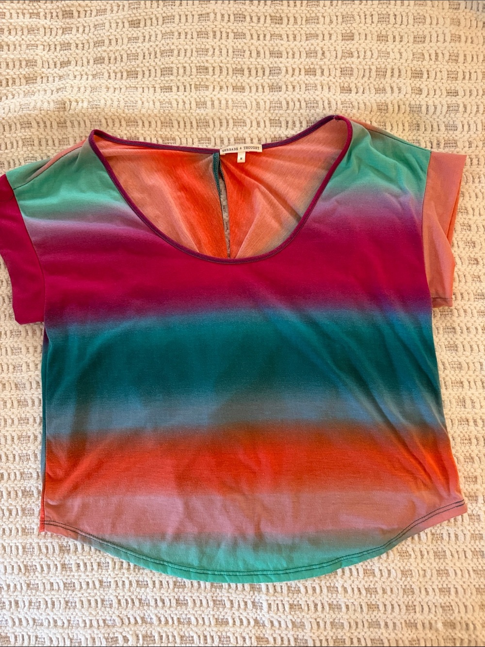 Threads 4 Thought Multicolor Ombre Scoop Neck Tee